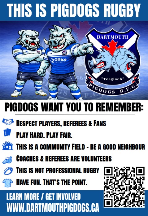 This is Pigdogs Rugby poster